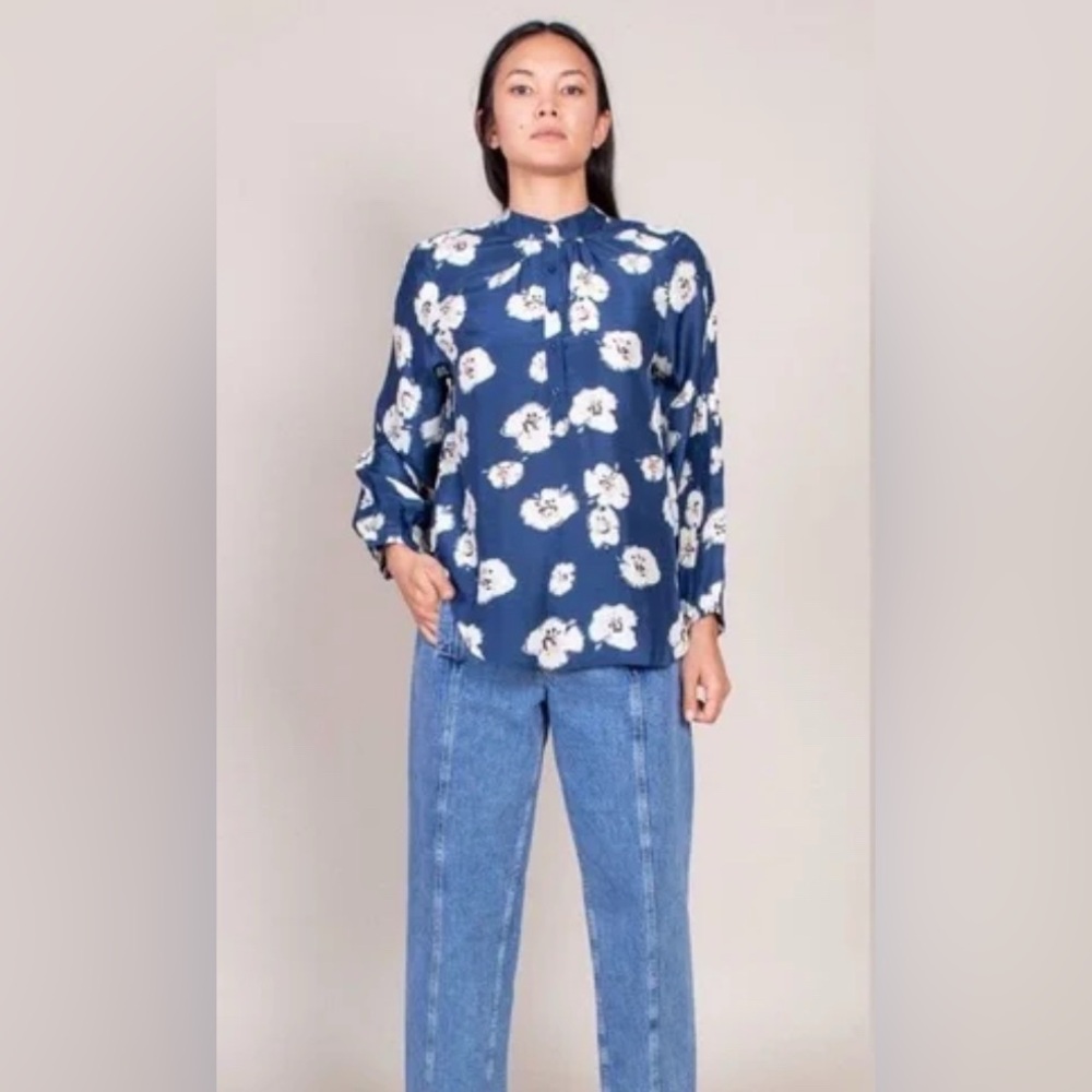 APIECE APART Brava Silk Blouse Size 6